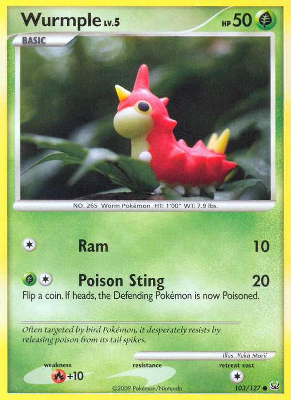 Wurmple 103/127, Platinum Pokémon card