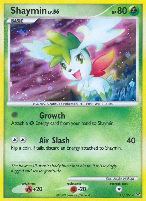 Shaymin 15/127, Platinum Pokémon card