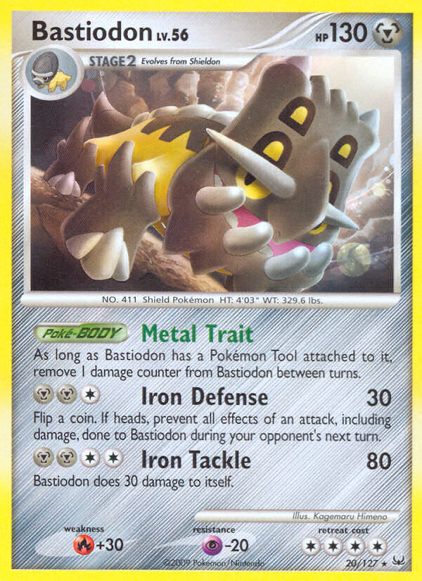 Bastiodon 20/127, Platinum Pokémon card
