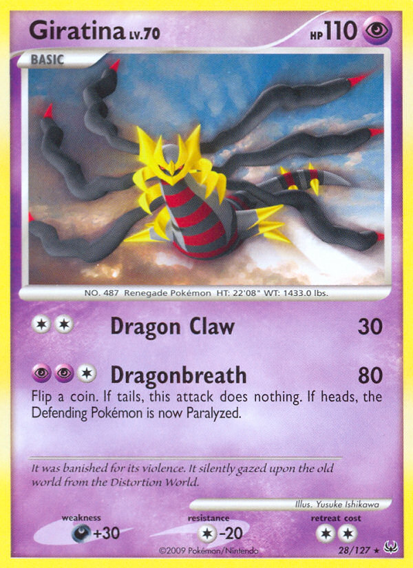Giratina 28/127, Platinum Pokémon card