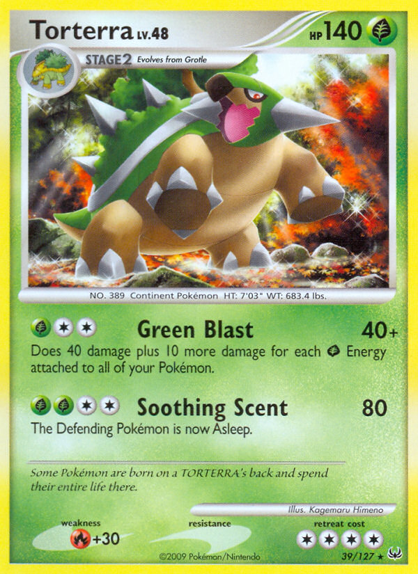 Torterra 39/127, Platinum Pokémon card
