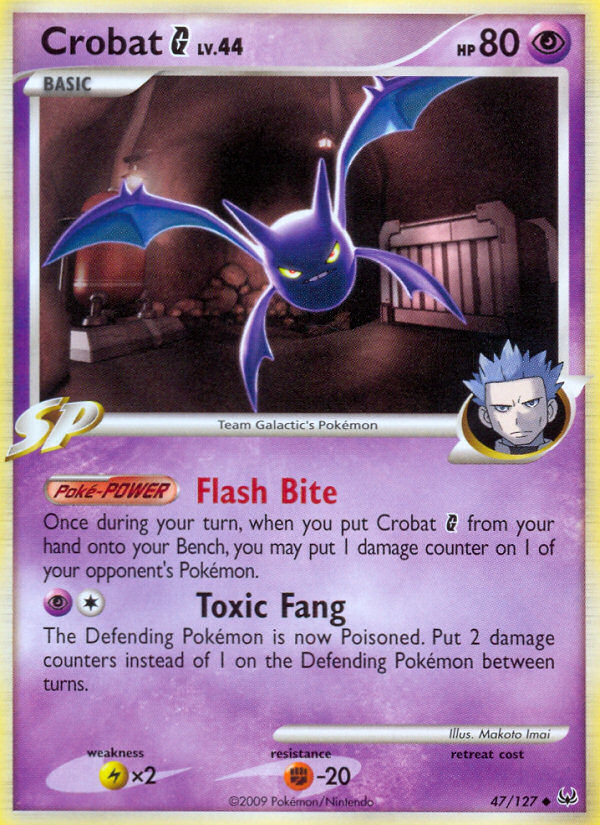 Crobat G 47/127, Platinum Pokémon card
