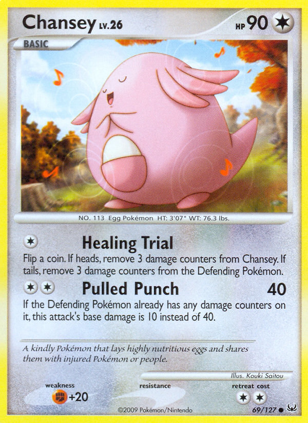 Chansey 69/127, Platinum Pokémon card