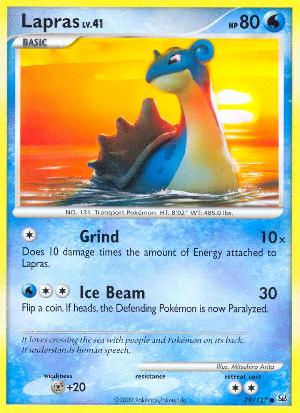 Lapras 79/127, Platinum Pokémon card