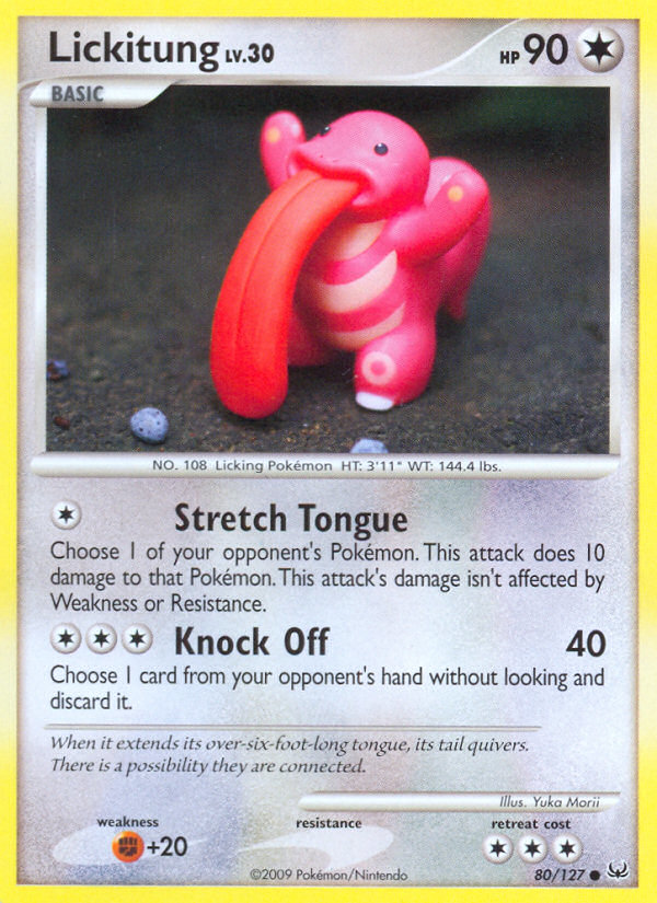 Lickitung 80/127, Platinum Pokémon card
