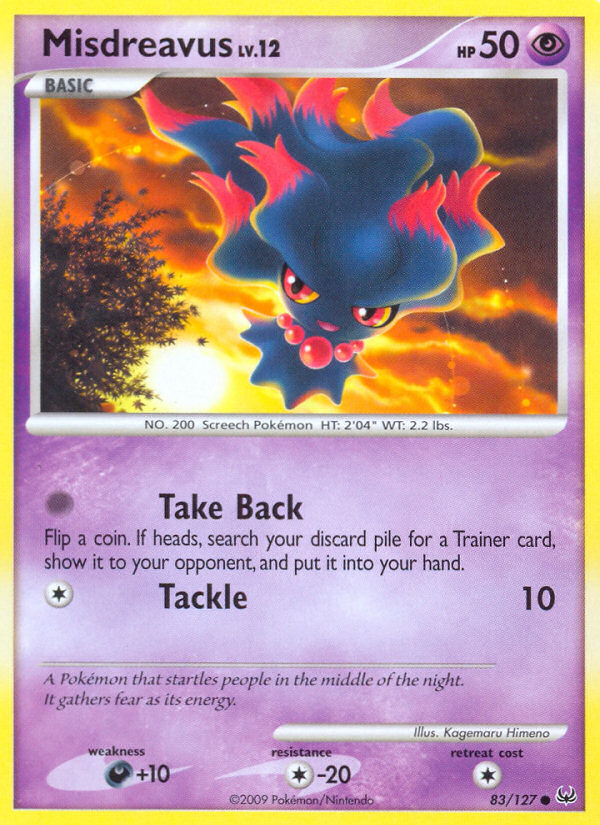 Misdreavus 83/127, Platinum Pokémon card