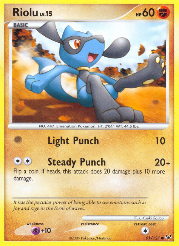 Riolu 91/127, Platinum Pokémon card