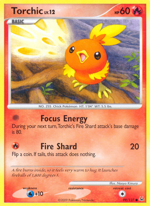 Torchic 99/127, Platinum Pokémon card