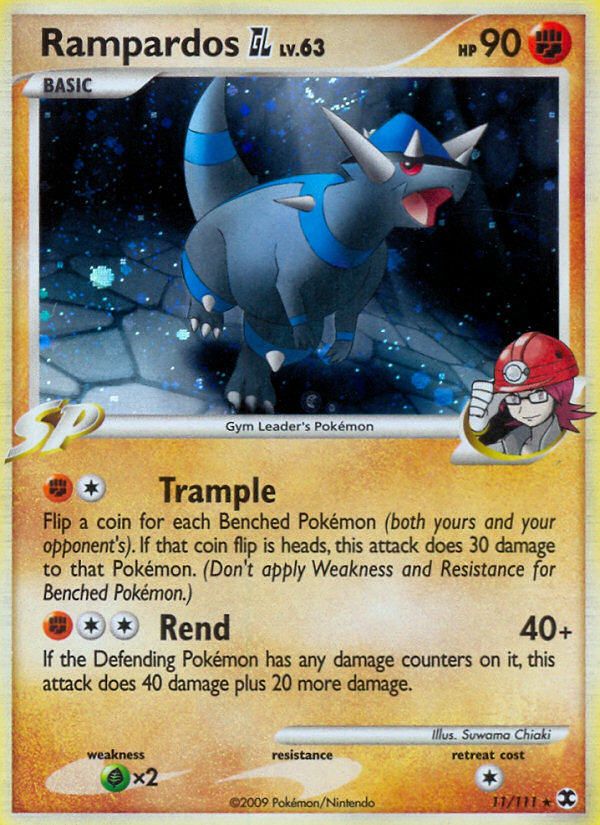 Rampardos GL 11/111, Rising Rivals Pokémon card