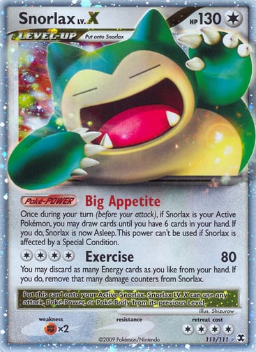 Snorlax LV.X 111/111 from Rising Rivals