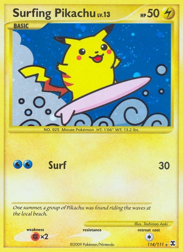 Surfing Pikachu 114/111 from Rising Rivals