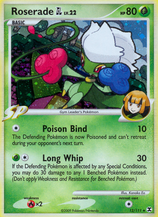 Roserade GL 12/111, Rising Rivals Pokémon card