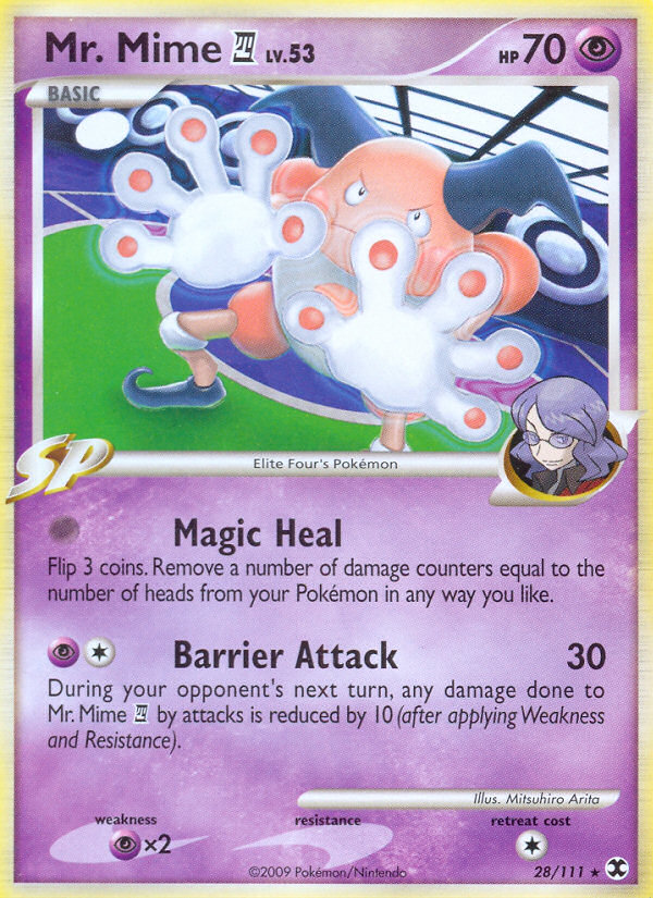 Mr. Mime E4 28/111, Rising Rivals Pokémon card