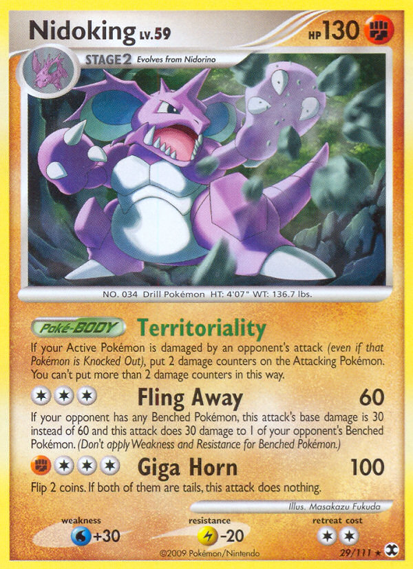 Nidoking 29/111, Rising Rivals Pokémon card