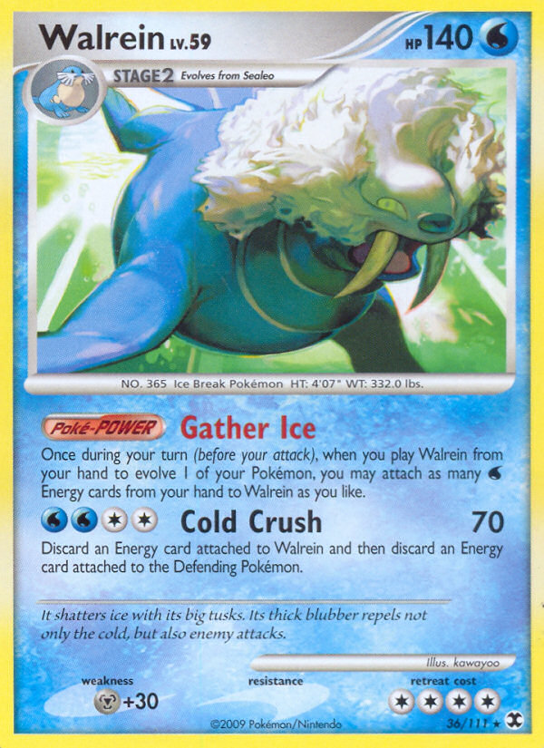 Walrein 36/111, Rising Rivals Pokémon card