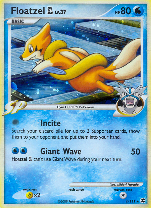 Floatzel GL 4/111, Rising Rivals Pokémon card