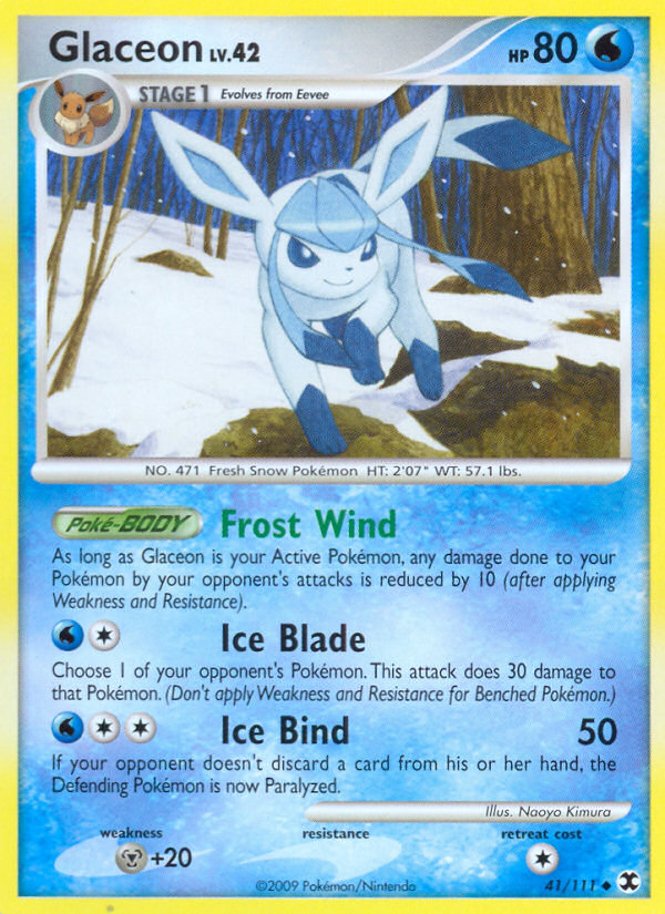 Glaceon 41/111, Rising Rivals Pokémon card
