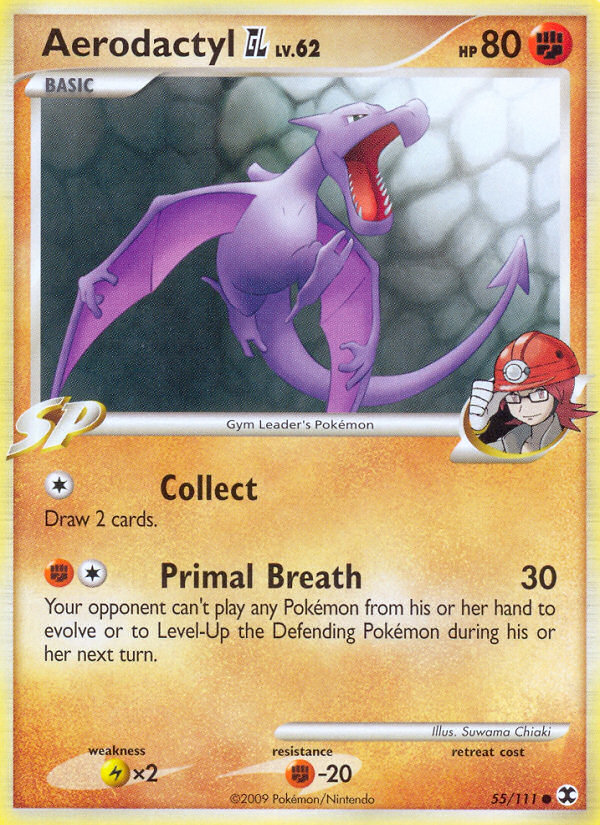 Aerodactyl GL 55/111, Rising Rivals Pokémon card