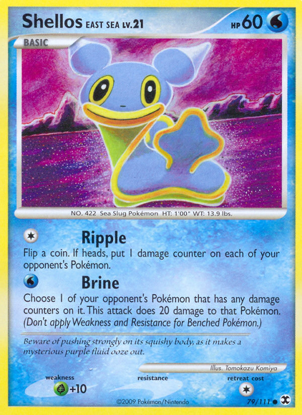 Shellos East Sea 79/111, Rising Rivals Pokémon card