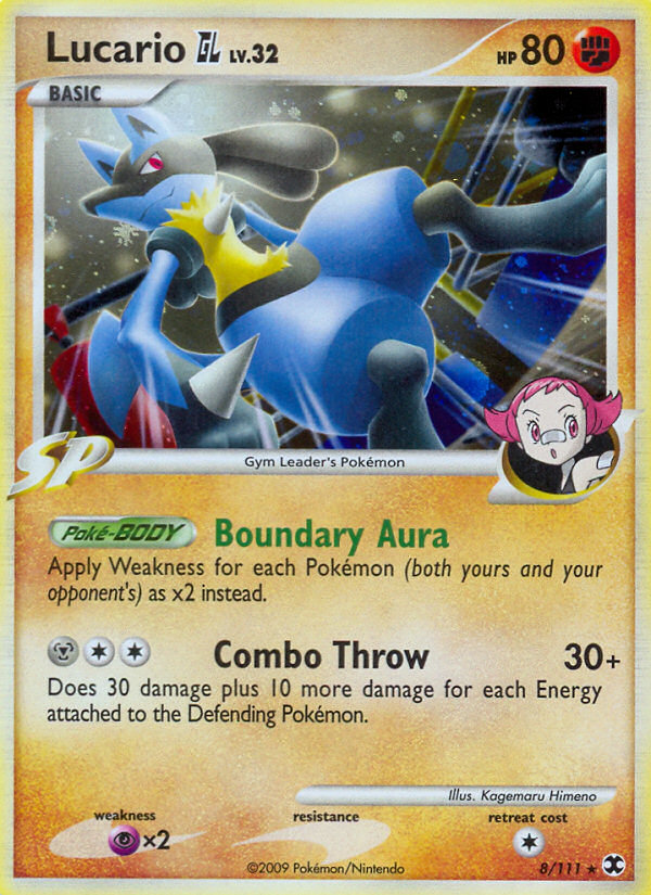 Lucario GL 8/111, Rising Rivals Pokémon card