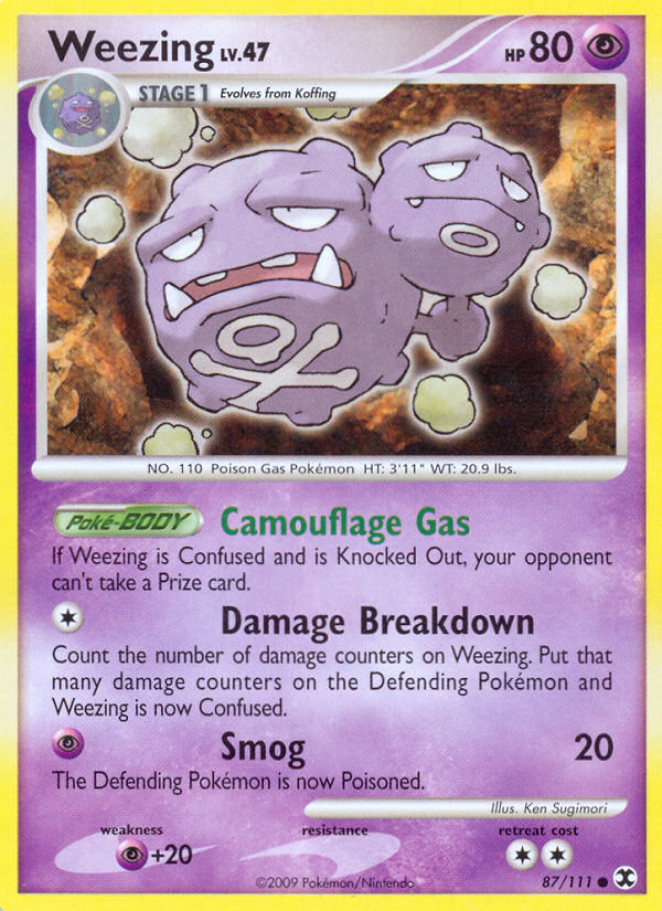 Weezing 87/111, Rising Rivals Pokémon card