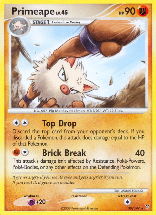 Primeape 39/147, Supreme Victors Pokémon card