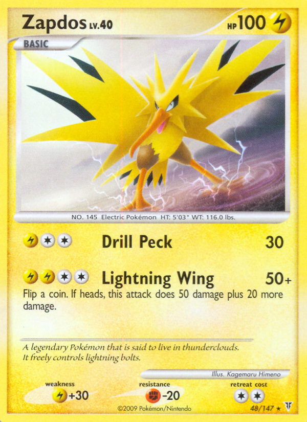 Zapdos 48/147, Supreme Victors Pokémon card