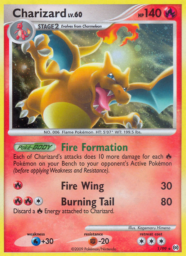 Charizard 1/99, Arceus Pokémon card