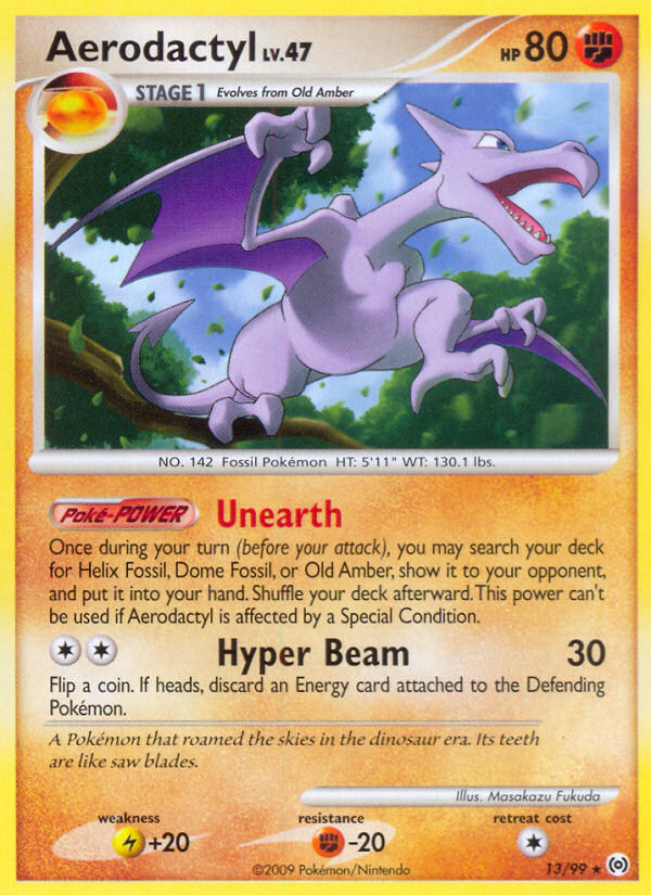 Aerodactyl 13/99, Arceus Pokémon card