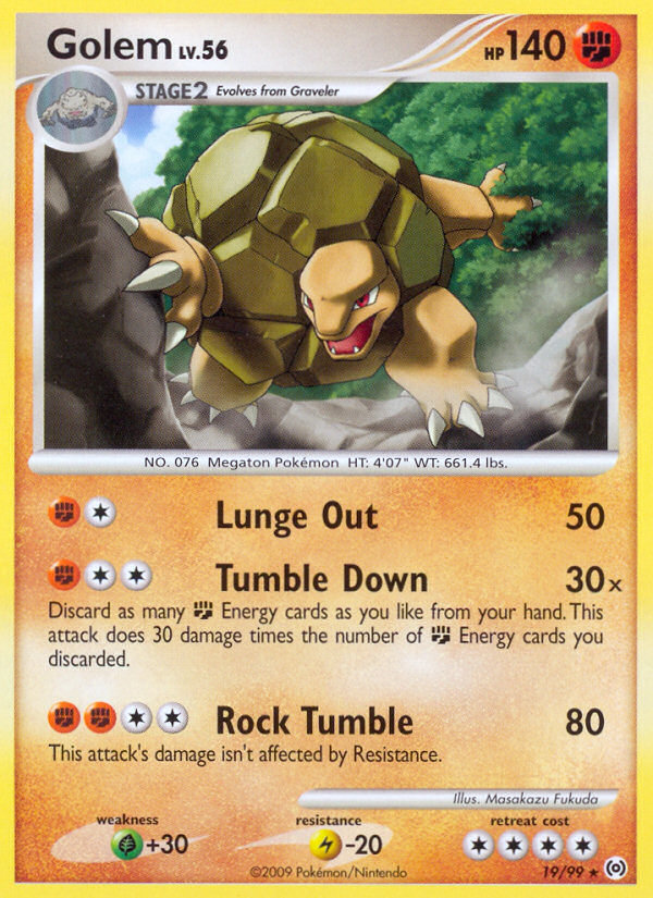 Golem 19/99, Arceus Pokémon card