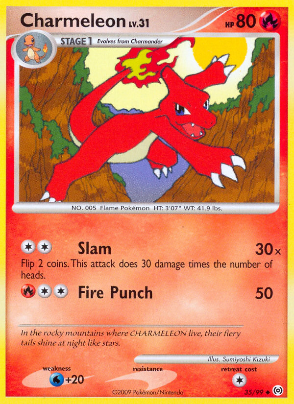 Charmeleon 35/99, Arceus Pokémon card