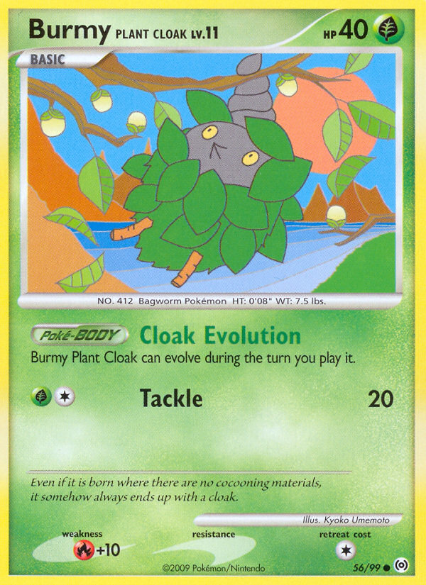 Burmy Plant Cloak 56/99, Arceus Pokémon card