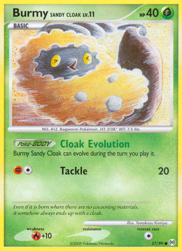 Burmy Sandy Cloak 57/99, Arceus Pokémon card