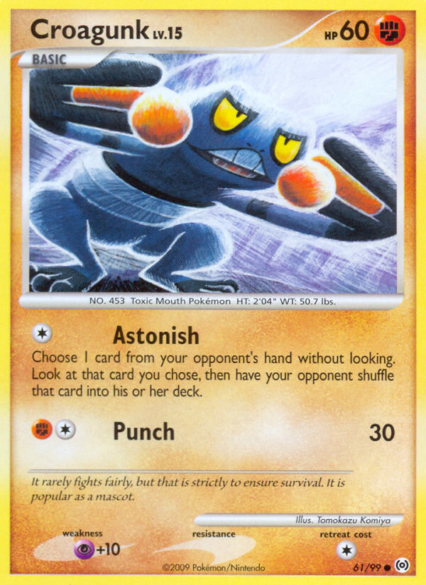 Croagunk 61/99, Arceus Pokémon card