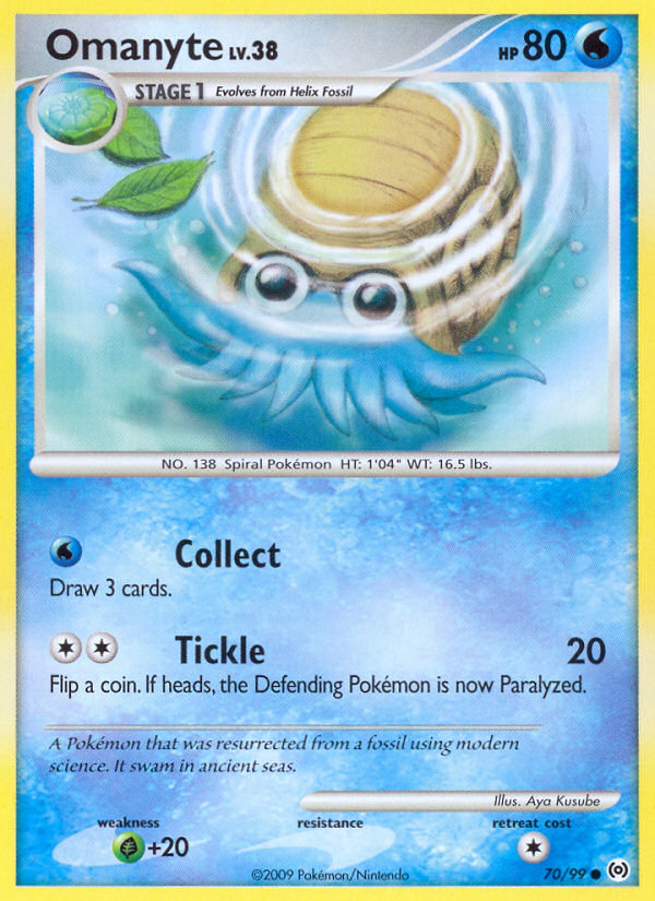 Omanyte 70/99, Arceus Pokémon card