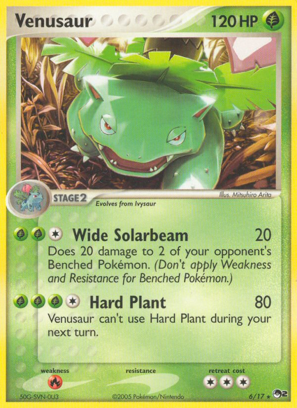 Venusaur 6/17, POP Series 2 Pokémon card