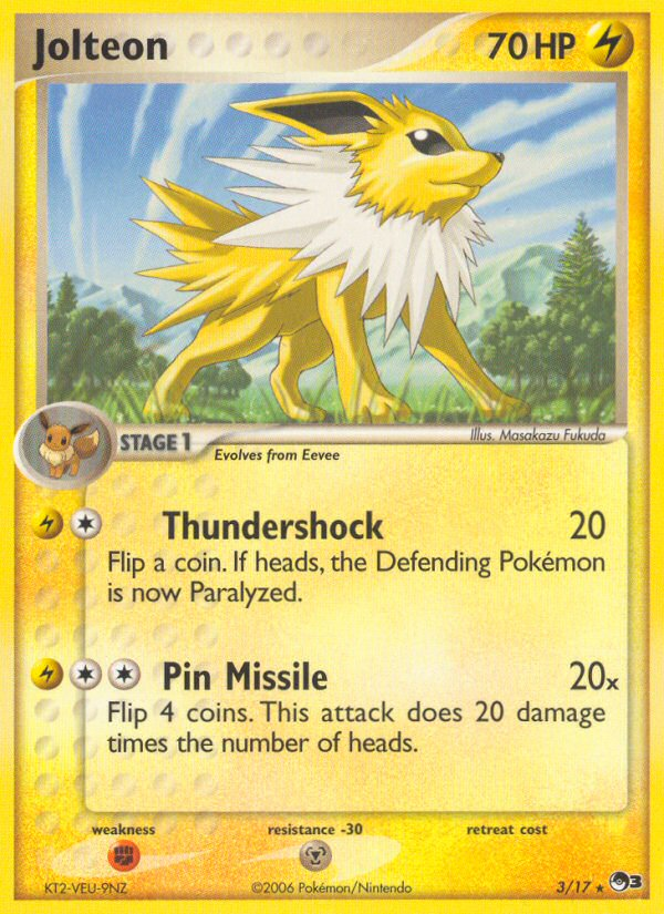 Jolteon 3/17, POP Series 3 Pokémon card