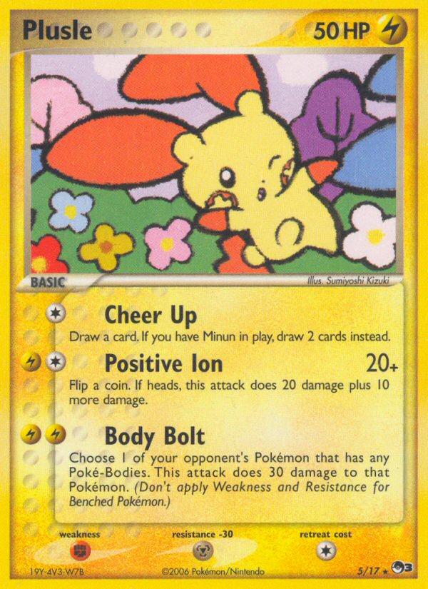 Plusle 5/17, POP Series 3 Pokémon card