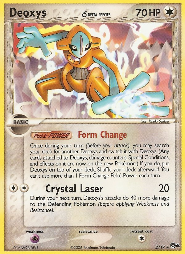 Deoxys δ 2/17, POP Series 4 Pokémon card