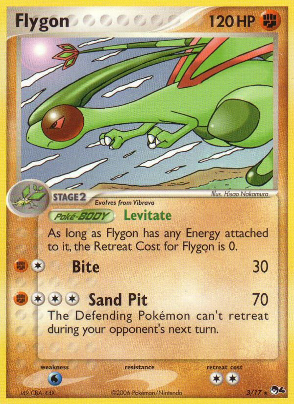 Flygon 3/17, POP Series 4 Pokémon card