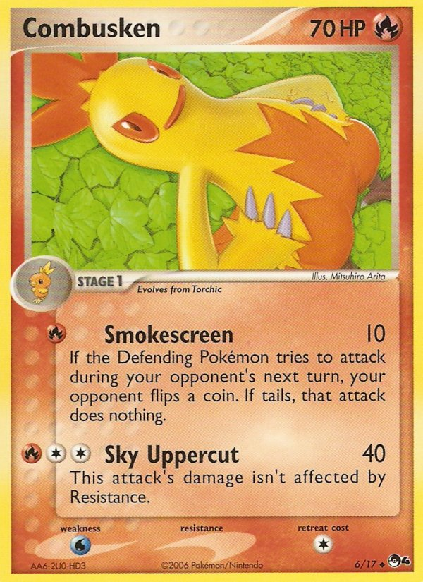Combusken 6/17, POP Series 4 Pokémon card
