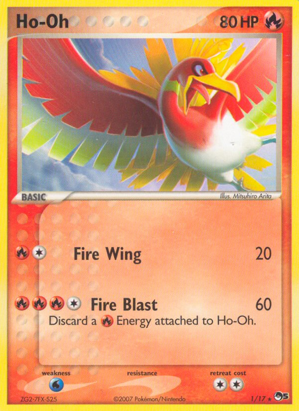 Ho-Oh 1/17, POP Series 5 Pokémon card
