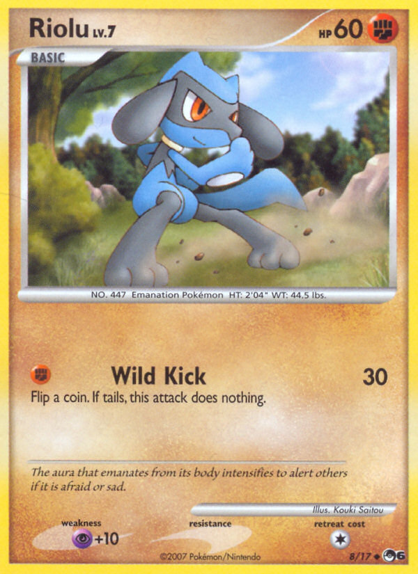 Riolu 8/17, POP Series 6 Pokémon card