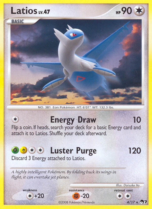Latios 4/17, POP Series 7 Pokémon card