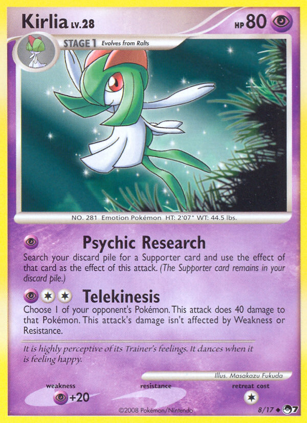 Kirlia 8/17, POP Series 7 Pokémon card