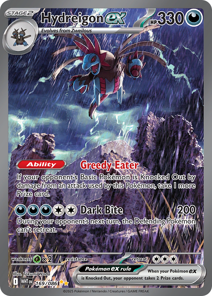 Hydreigon ex 169/86, White Flare Pokémon card