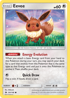 Eevee 101/149, Sun & Moon