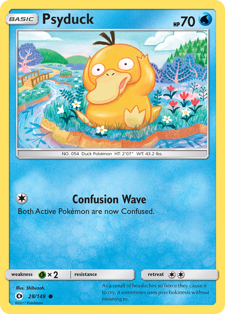 Psyduck 28/149, Sun & Moon Pokémon card
