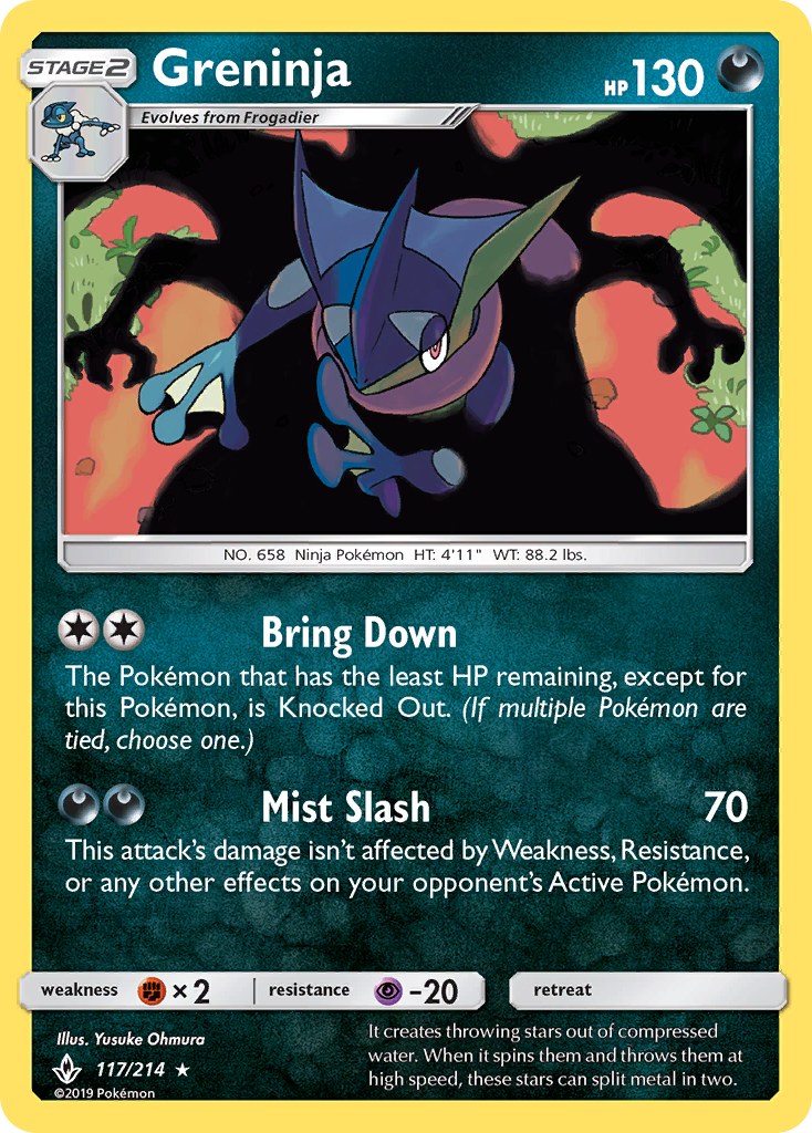 Greninja 117/214, Unbroken Bonds Pokémon card