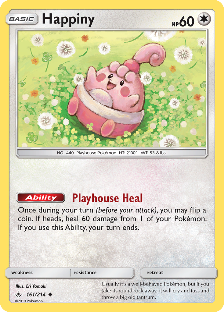 Happiny 161/214, Unbroken Bonds Pokémon card